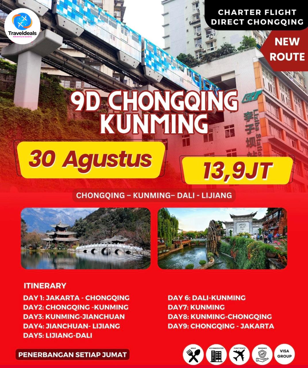 9D CHONGQING KUNMING